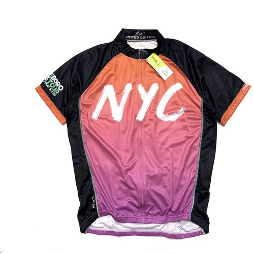 Primal Cycling Full Zip Jersey Shirt 2019 NYC 5 BORO BIKE TOUR L Large