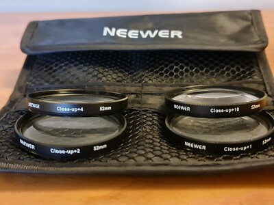 52mm Close-Up Macro Lens Filter Set +1 +2 +4 +10 in Soft Pouch - M1187