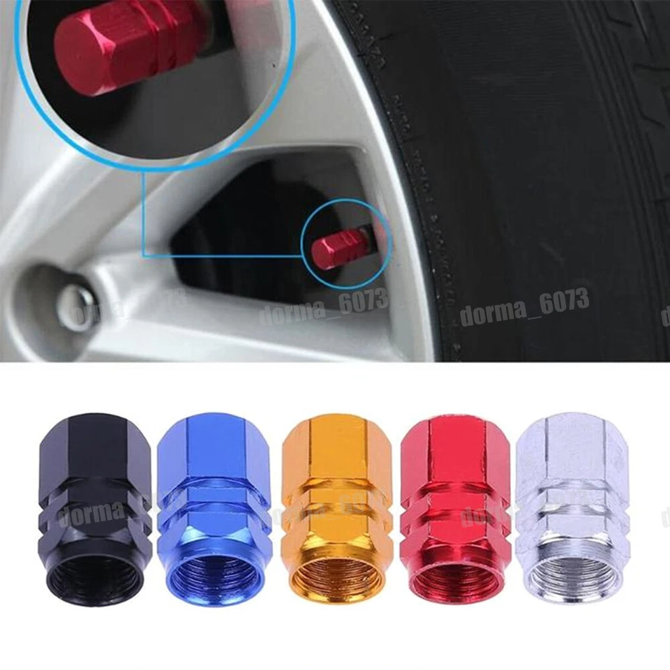 4× Car Tire Valve Cap Tyre Valve Stem Cover Air Dust Wheel Rim Caps Accessories - Image 2 of 4