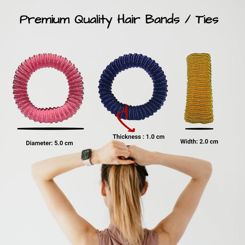 Marrie Hair Ties for Thick Hair Bands Ponytail Holder Seamless for Women Girls - Picture 2 of 16