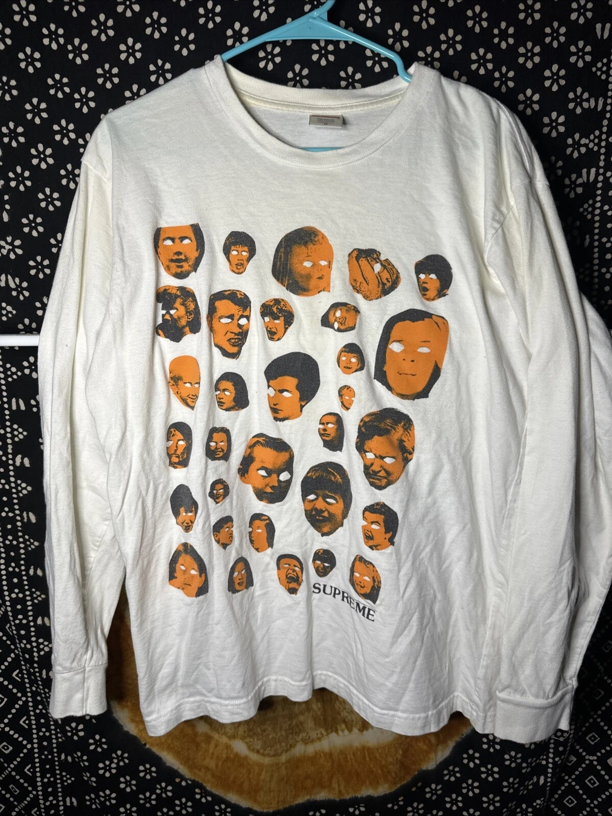 Tee shirt Supreme Faces M blanc FW19 100% authentique