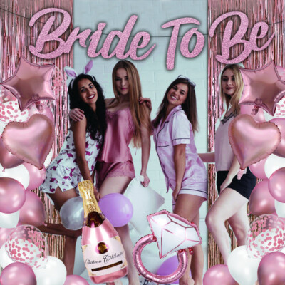 Bride To Be Decoration, Banner, Enterrement De Vie De Jeune Fille Accessoire, Evjf Decoration, Ballon , Evjf Balloon Pour Décoration De Fête Ballon Confettis Or