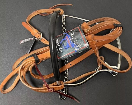 Juego de bridas para caballo marrón CR953B JUEGO DE BRIDAS Hackamore riendas de bucle por Reinsman