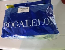 Bogalelon Work Safety Gloves 12 Pairs Nitrile Coated Palms white + blue medium