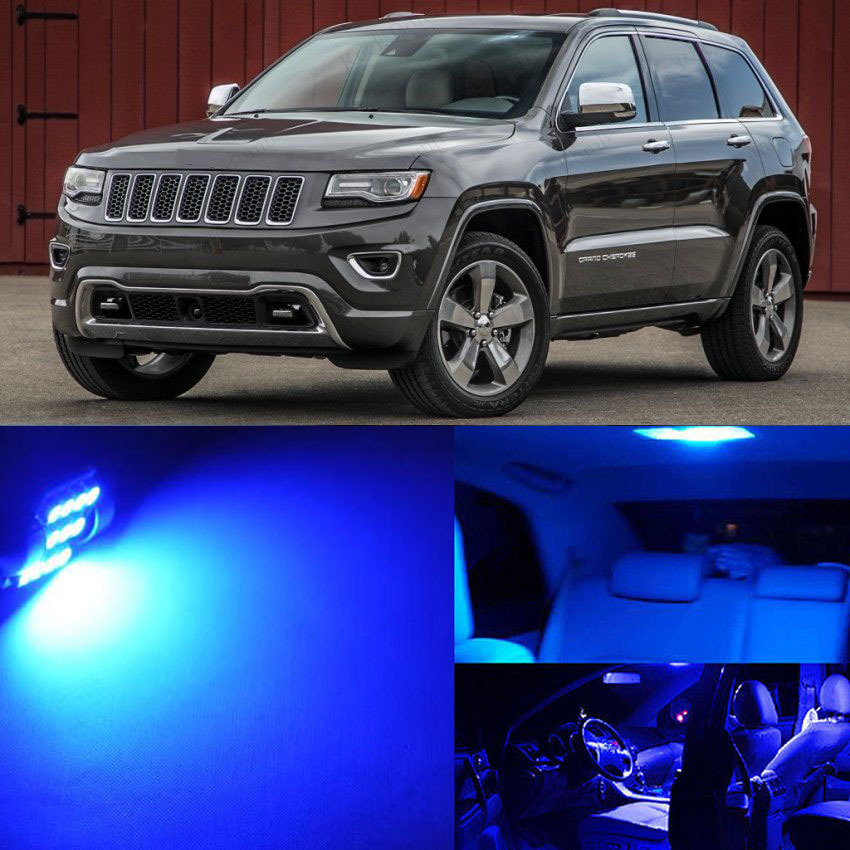 For Jeep Grand Cherokee 2011-2015 17Pcs Blue Interior LED Lights