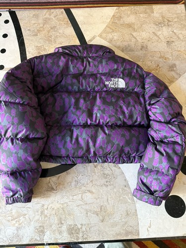 EUC THE NORTH FACE RETRO NUPTSE 700 DOWN PUFFER CROPPED JACKET BLACK PURPLE M - Bild 6 von 12