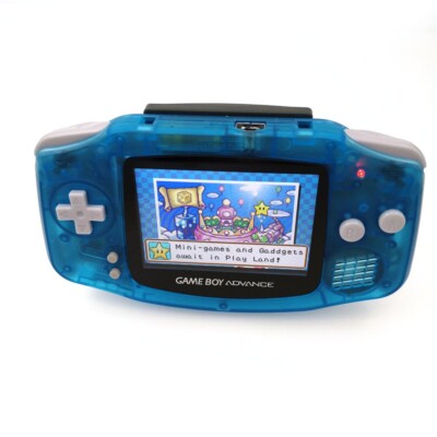 Clear Blue GBA Gameboy Advance Game Console IPS V2 Backlight LCD Mod System