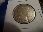 1900 P circulated Barber half dollar in fine condition