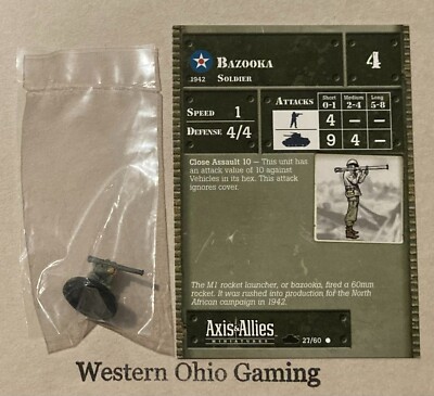Axis & Allies Miniatures 1939-1945 Bazooka #27/60 NEW A&A Minis
