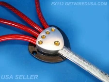 4 Way Car Audio Power Distribution Block Ground Splitter 1 In-4 Out 0/4 Ga AWG