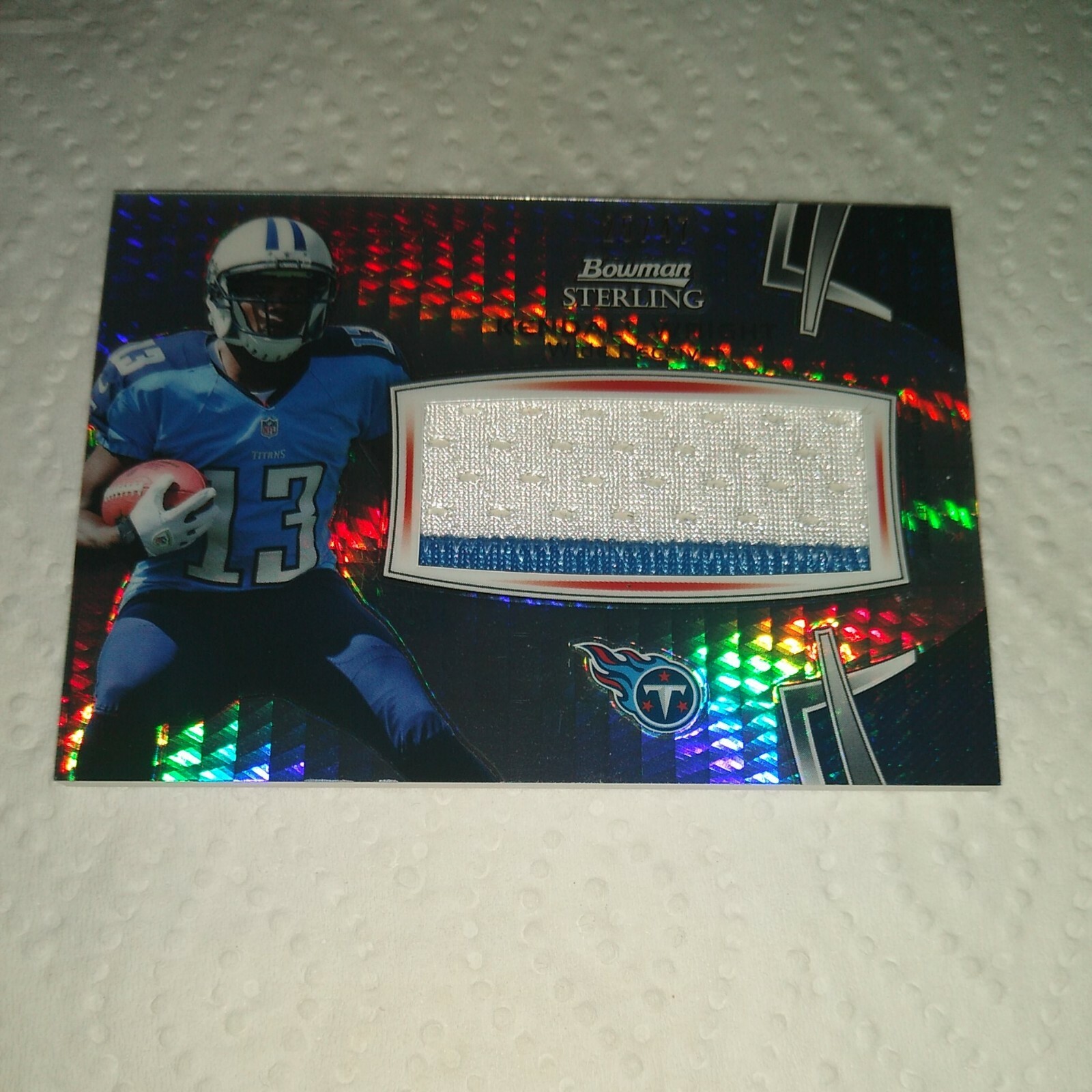 Kendall Wright 2012 Bowman Sterling Jersey Rookie Titans Baylor Bears **25/47**