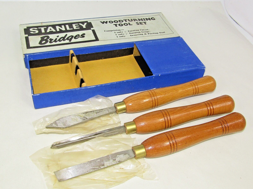 Woodturning tools. 3 tool set, Stanley Bridges. Old/new stock unused. - Picture 4 of 9