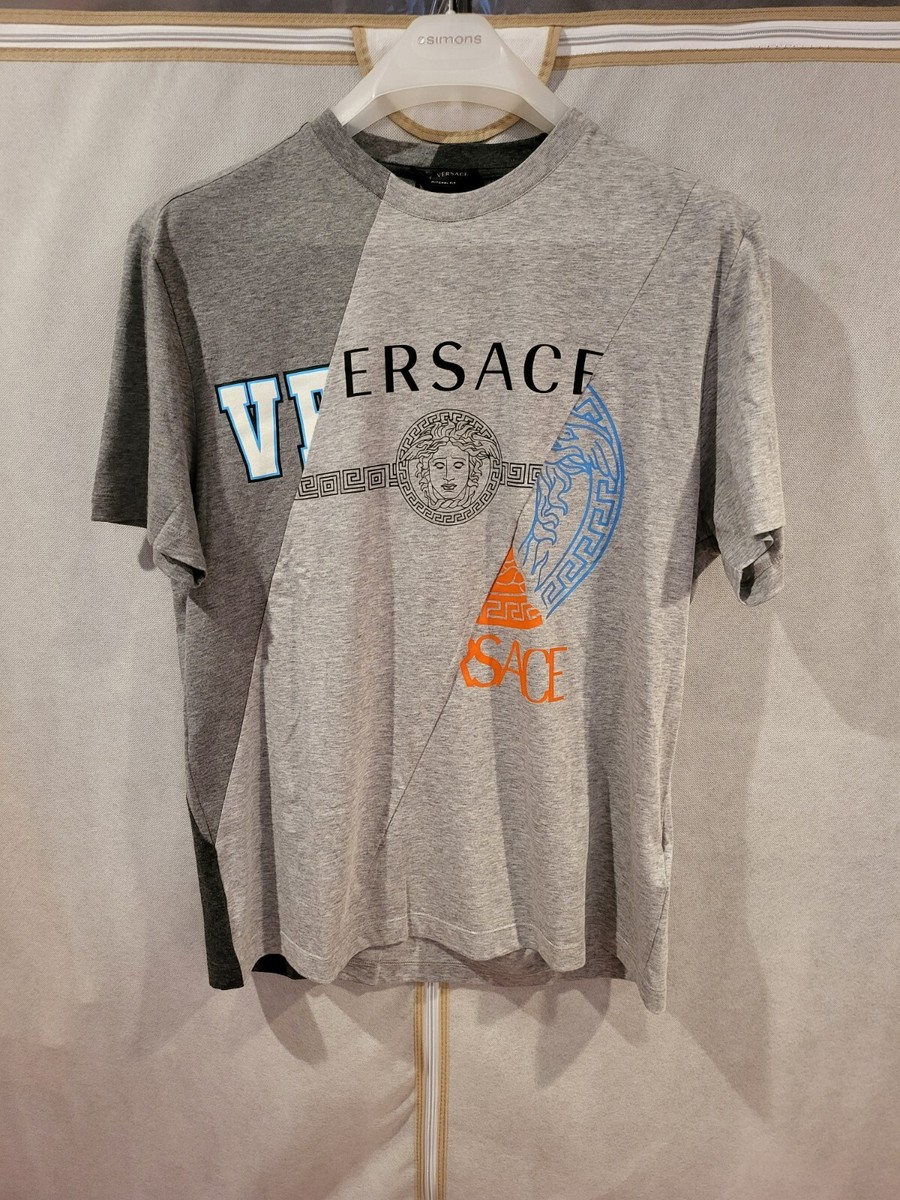 VERSACE Mixed Print Logo T-Shirt | eBay