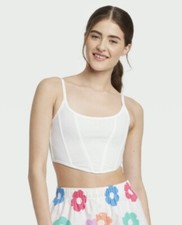 Women's Casual Corset - Colsie White Size Medium