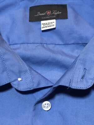 David Taylor Collection Men's Classic Fit Dress Shirt Size large 16.5 32/33  J20 | eBay