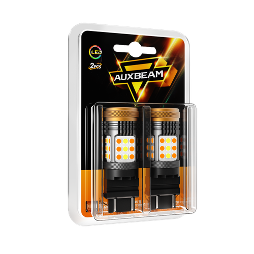 AUXBEAM Canbus3157 LED Turn Signal Lights for Ford F-150 1990-2014 Amber White - Picture 12 of 12