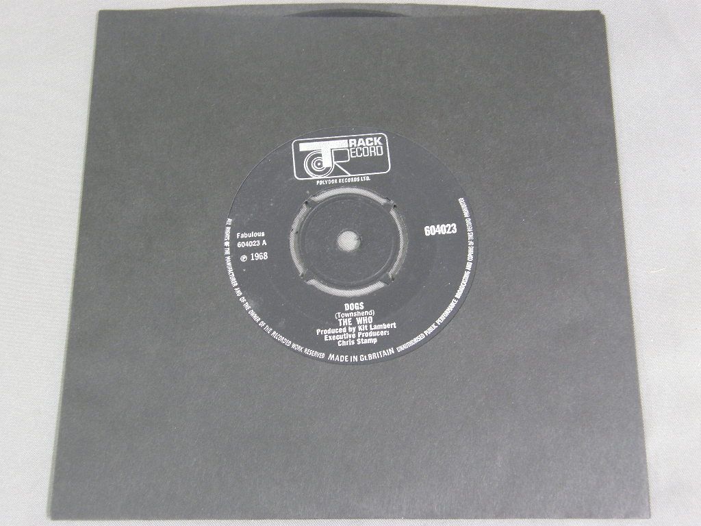 英7” Who Dogs 604023 Track Record /00080 Who/Dogs 604023 Used 7