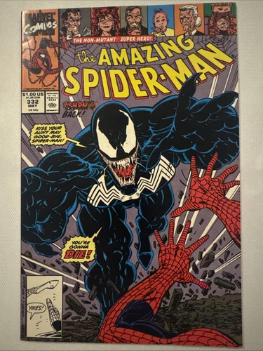The Amazing Spider-Man # 332, Erik Larsen Venom Cover (Marvel 1990), VF