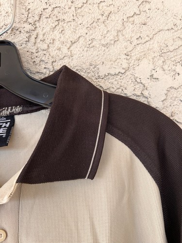 Vintage Southpole Polo Shirt Large Brown Tan Color Block Y2K 2000s South Pole - Picture 5 of 9