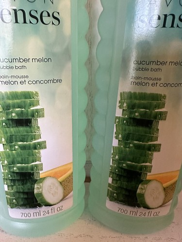 Avon Senses CUCUMBER MELON Bubble Bath 24 oz each Lot Of 2 Sealed Big Bottles! - Picture 2 of 3