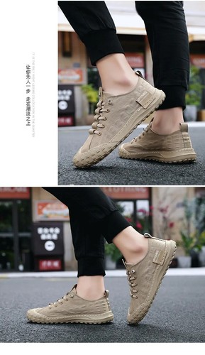 Fashion Mens Canvas Sneakers Loafers Breathable Outdoor Comfortable Casual Shoes - Picture 13 of 22