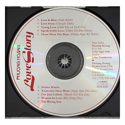 Love Story Instrumental Hoa Tau~Phuong Hoang Production Vietnamese Music CD Only