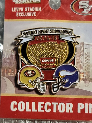 Minnesota Vikings VS San Francisco 49ers Game Day Pin 9/14/15 LEVI'S STADIUM MNF - Picture 3 of 3