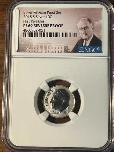 2018 S SILVER ROOSEVELT 10C NGC PF 69 REVERSE PROOF 4860952-051