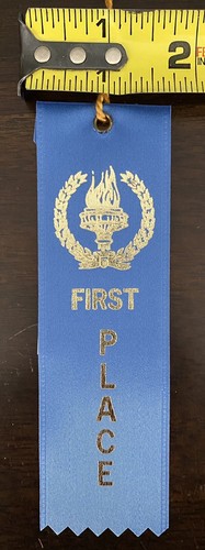 ( 24 ) 1ST PLACE AWARD RIBBONS WITH CARD AND STRING ~ BLUE ~ FLAMING TORCH ~ NEW - Picture 14 of 14