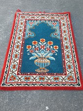 60er Wandteppich Vintage Teppich Handgeknüpft Carpet Rug Shag 146 x 100 70er 12
