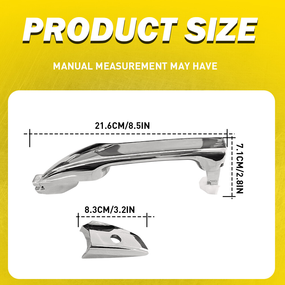 Front Driver Left Exterior Outside Door Handle Chrome For Honda Accord 2008-12 E
