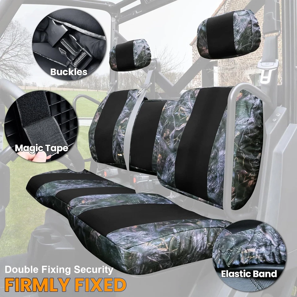 Cubierta de asiento Ranger XP 1000 camuflada para Polaris Ranger XP 1000/Crew XP 1000 2018-2025 Foto 2 de 4