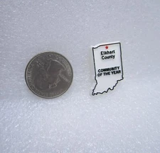 Elkhart County Indiana Community Of The Year Plastic Pin