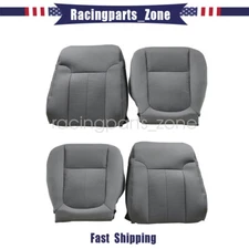 New Driver Passenger Bottom Top Cloth Seat Cover Gray For 2011-2014 Ford F150 XL