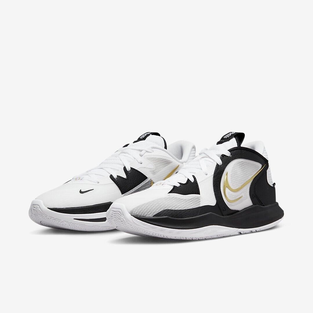 Nike Kyrie Low 5 White Metallic Gold Black DJ6012 101 Men's Nike Kyrie Low 5 White Metallic Gold Black DJ6012 101 Men's