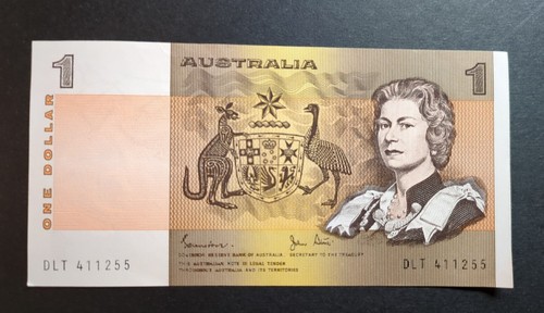 Australian One Dollar $1 Note Misprint Faint Ink Johnston/Stone Uncirc DLT311255