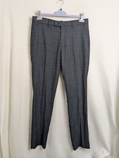 Primark Men's formal trousers dress pants size w32 L34 black check