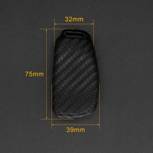 Silicone Carbon Fiber Look Car Flip Key Cases Covers For Audi A1 A3 S3 Q3 Q7 TT - Picture 11 of 12