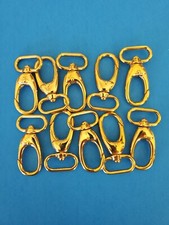 12 PCS Metal Bag Clasps Lobster Swivel Trigger Clips Snap Hook Buckle Gold