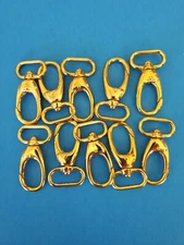 12 PCS Metal Bag Clasps Lobster Swivel Trigger Clips Snap Hook Buckle Gold