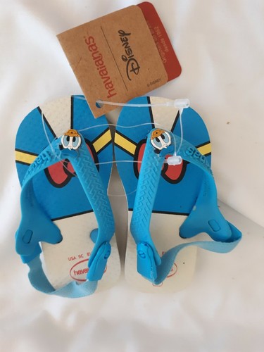 Havaianas Disney Donald Duck Kids Boys Infant Shoes Flip flops SIZE 19 US 5C