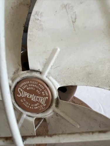 Vintage SuperLectric Fan: Model 803 Beautiful Brown Oscillating working - Picture 2 of 6