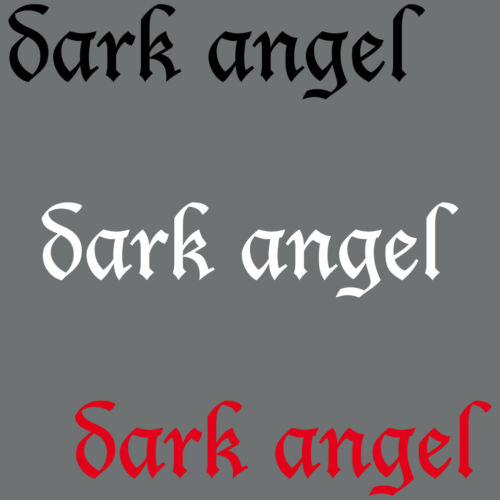 Aufkleber 30cm Dark Angel Schriftzug Tattoo Auto Deko Folie Autoaufkleber - Bild 1 von 10