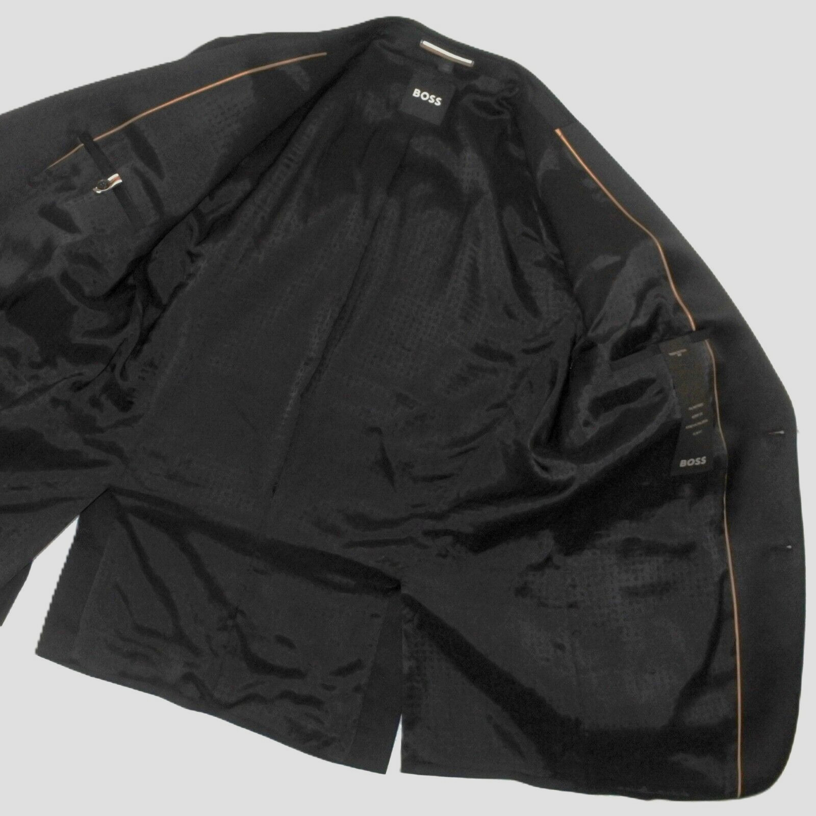 NWOT Men's 44R BOSS Hugo Wool Tuxedo Evening Dinner Jacket in Black w/ Silk Trim thumbnail 9