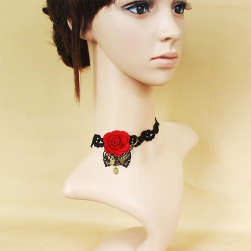 Retro Choker Necklaces Women Halloween Jewelry Chunky Statement Necklace - Picture 10 of 12