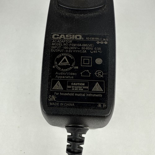 Casio AD-E95100LU AC Adapter 9.5V 1.0A for Casio Keyboard - Picture 2 of 2