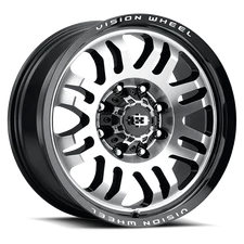 Vision Wheels 409 20x9.5 +12 Gloss Black Machined Face 8x165.1 8x6.5 (QTY 1)