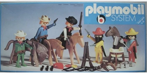 Playmobil Vintage Western Cowboys Set 3240x - Retired 1975 - Extras!