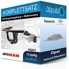 AUTO HAK Anhängekupplung starr und E-Satz für Opel Astra G Fliessheck 98- neu