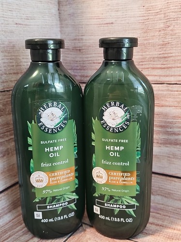 2x Herbal Essences Hemp Oil Sulfate Free Shampoo Frizz Control 13.5 Oz NEW - Picture 1 of 2